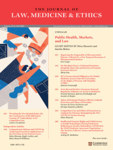 Journal of Law Medicine & Ethics issue 53.3: Public Health, Markets and Law cover